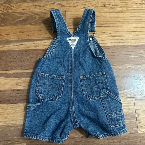 OshKosh B'gosh Infant Blue Denim Kids Overalls, Unisex, Vintage Look, Size 3-6m - Picture 8 of 12